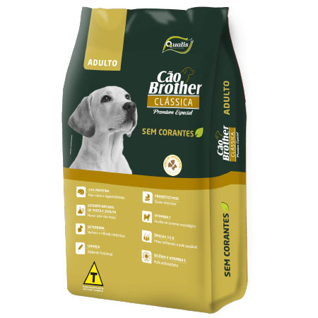 Cão Brother Clássica Cão Adulto Todas as Raças Sem Corantes